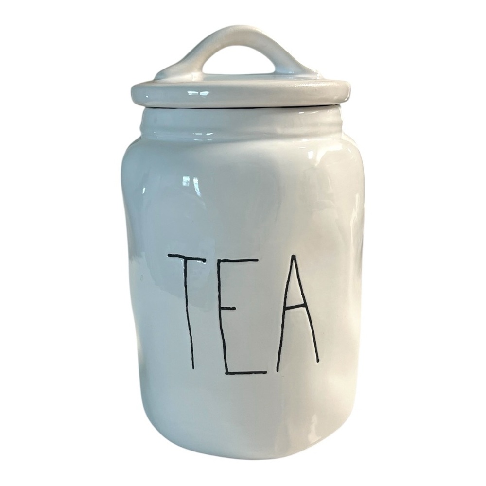 White Ceramic Tea Holder With Lid